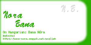 nora bana business card