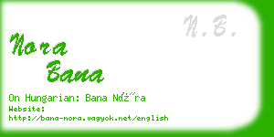 nora bana business card